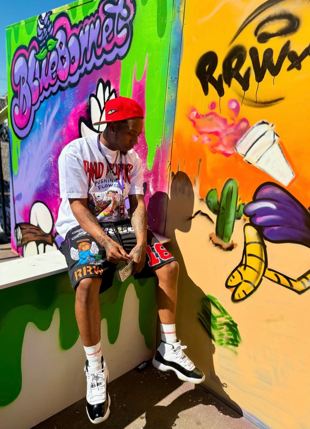 neighborhood supplier for hustler only crew socks red and white