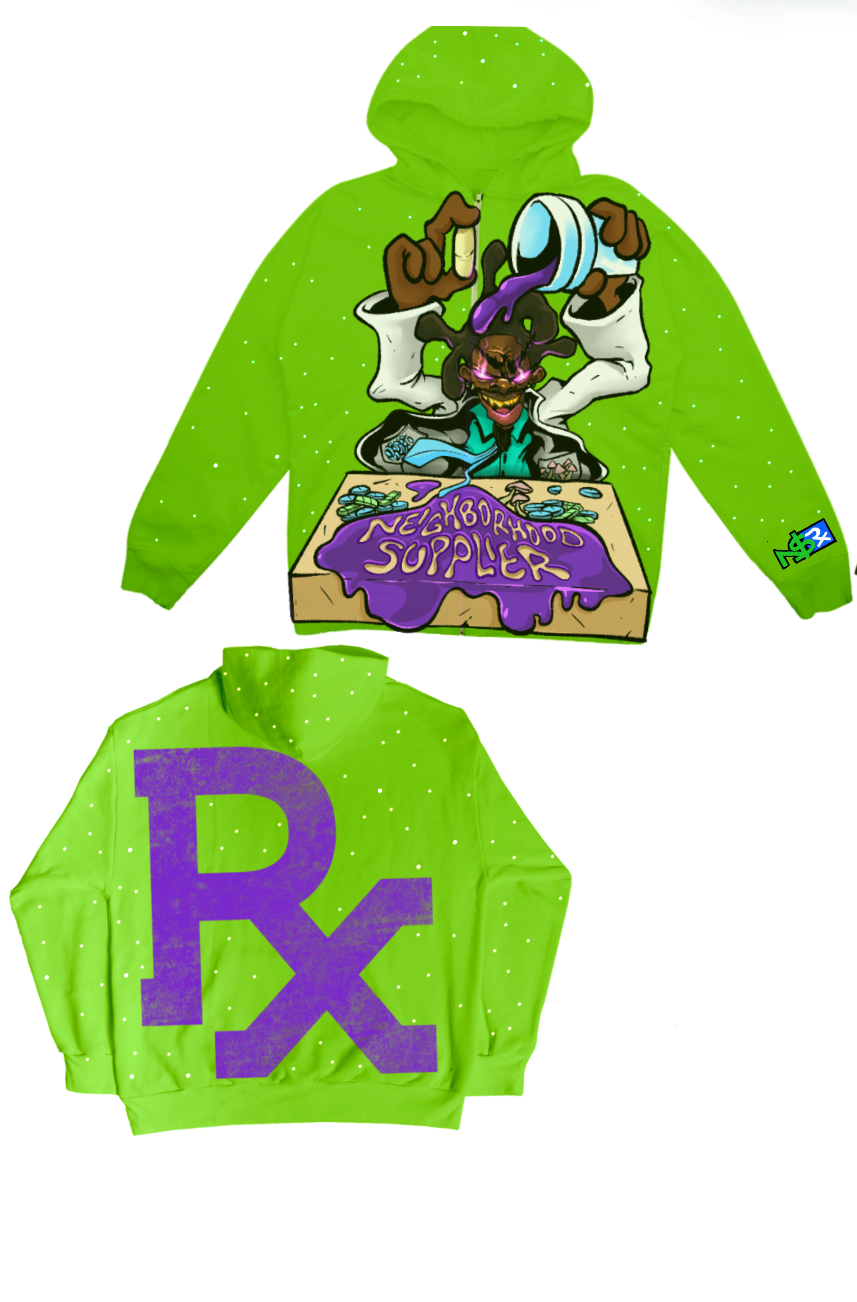 NSRX RHINESTONE ZIP-UP