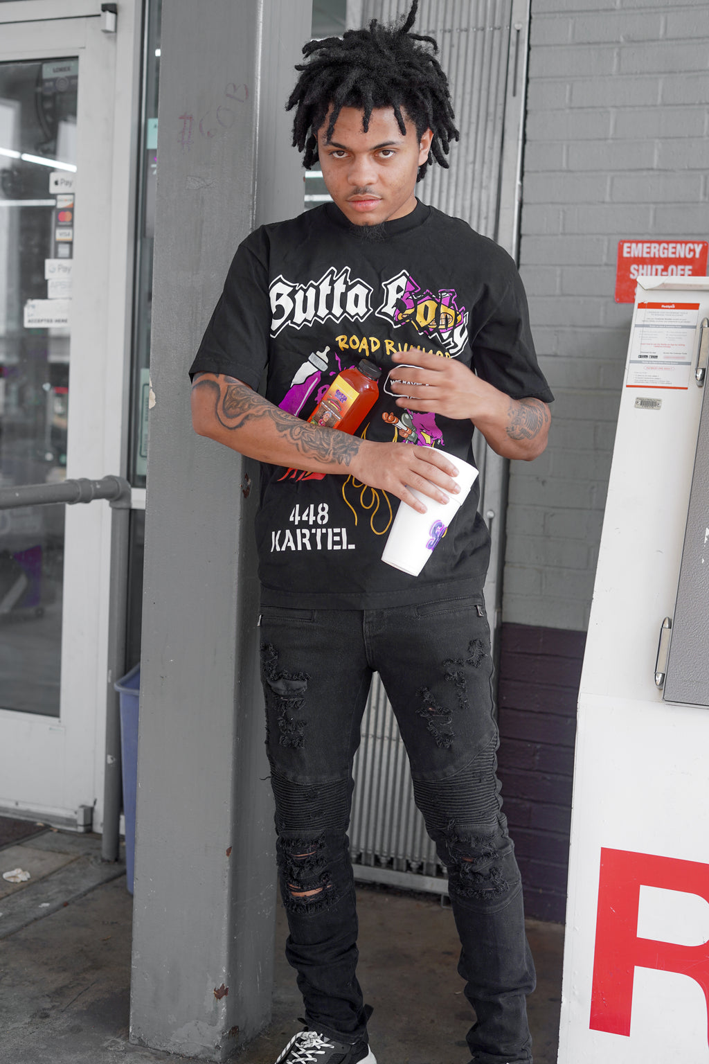 neighborhood supplier gutta juice lemonade and gutta juice styrofoam double cups