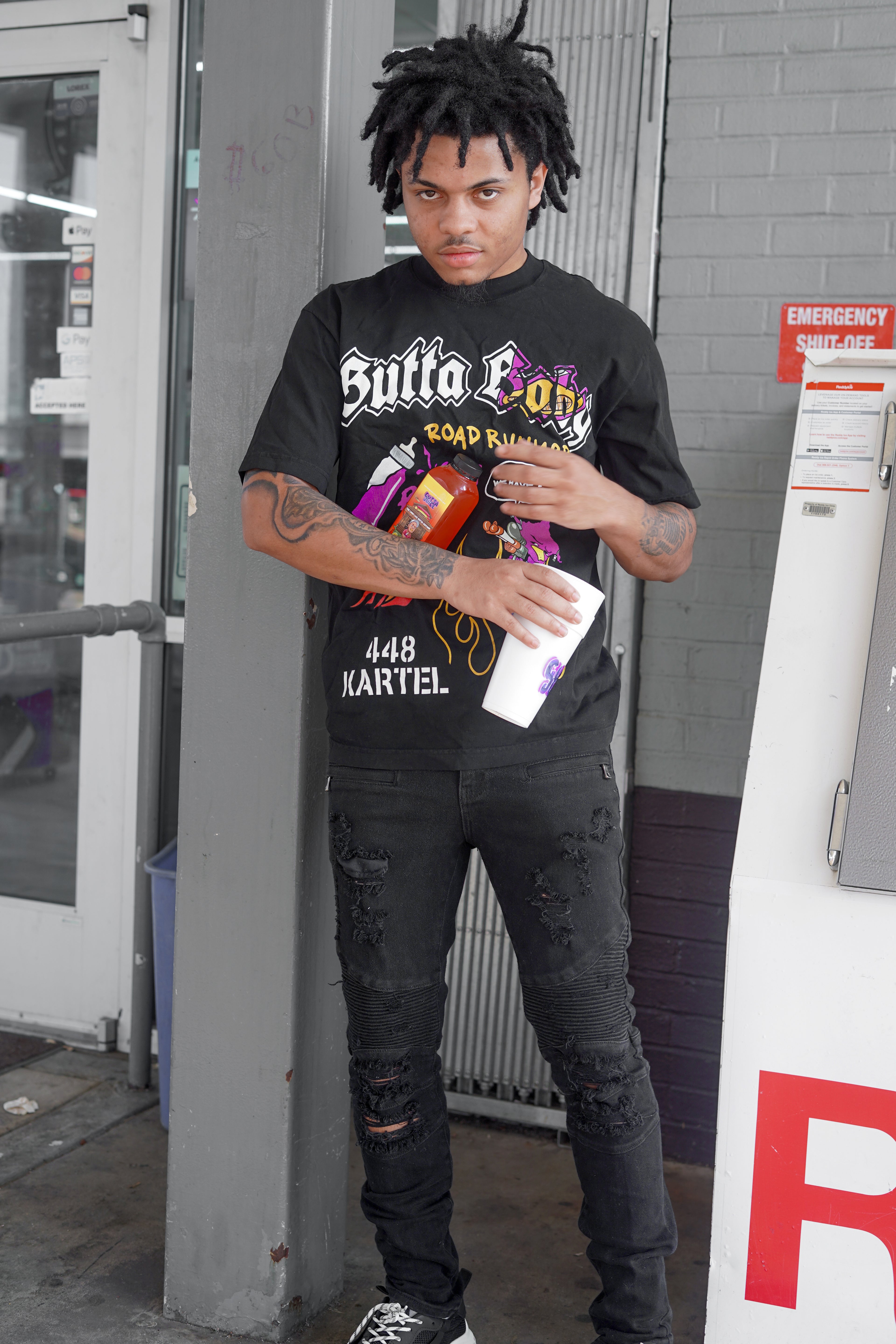 neighborhood supplier gutta juice lemonade and gutta juice styrofoam double cups